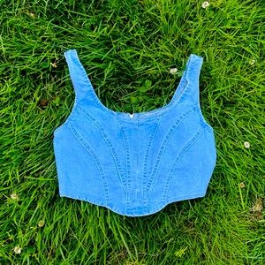 Denim cropped top